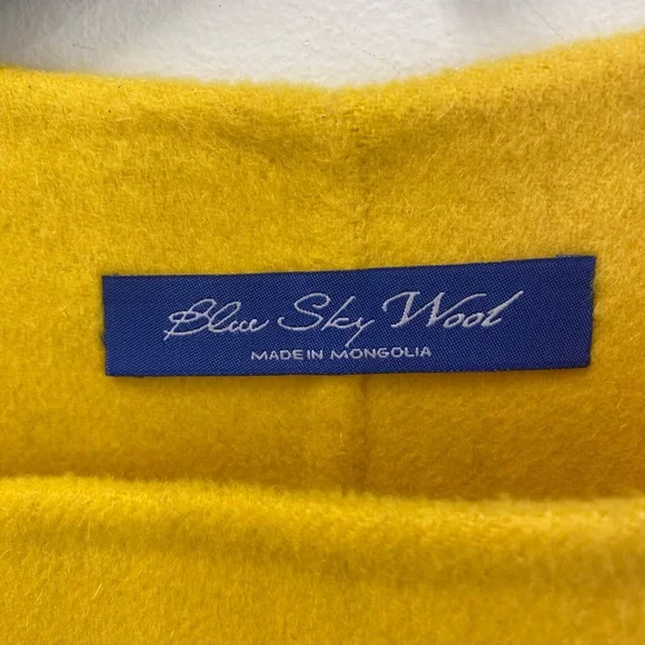 Blue Sky Factory Mongolian wool coat Sz S/M - Picture 11 of 11